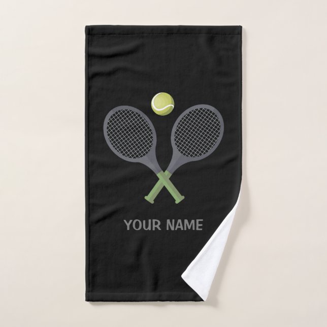Add Your Name Tennis  Personalised  Hand Towel (Hand Towel)
