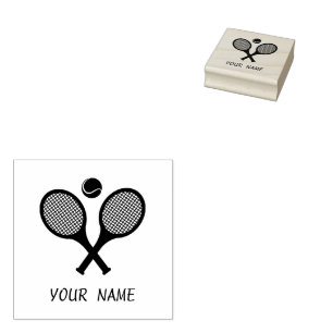 Add Your Name Tennis Personalised  Rubber Stamp