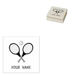 Add Your Name Tennis Personalised  Rubber Stamp