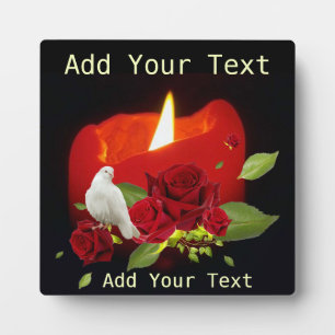 Add Your Name / Text 5.25 x 5.25 with Easel Plaque