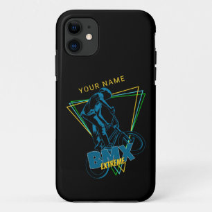 Add Your Name Text Extreme BMX Geometric iPhone 11 Case
