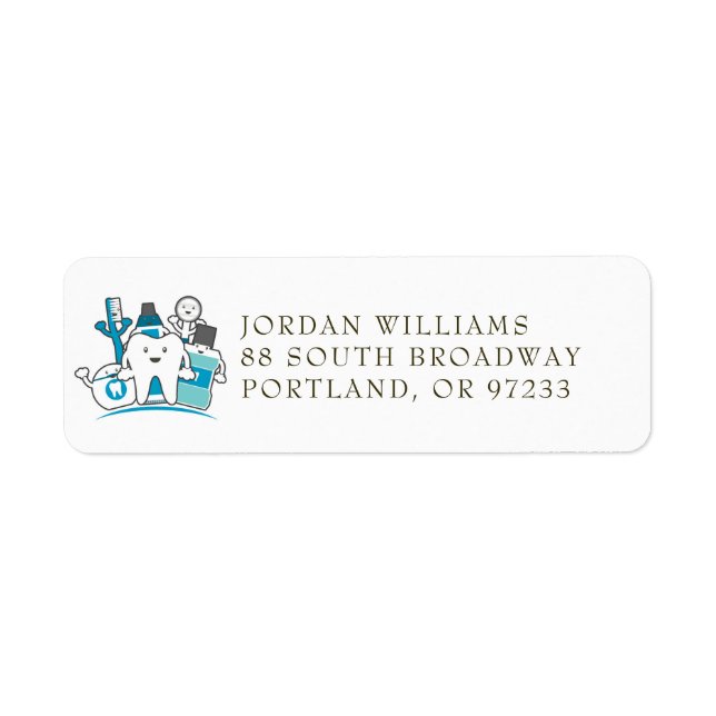 Add Your Name | The Clean Teeth Gang Return Address Label (Front)