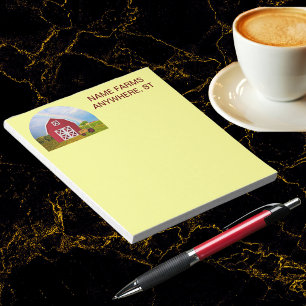 Add Your Name to Red Barn with Blue Sky Notepad