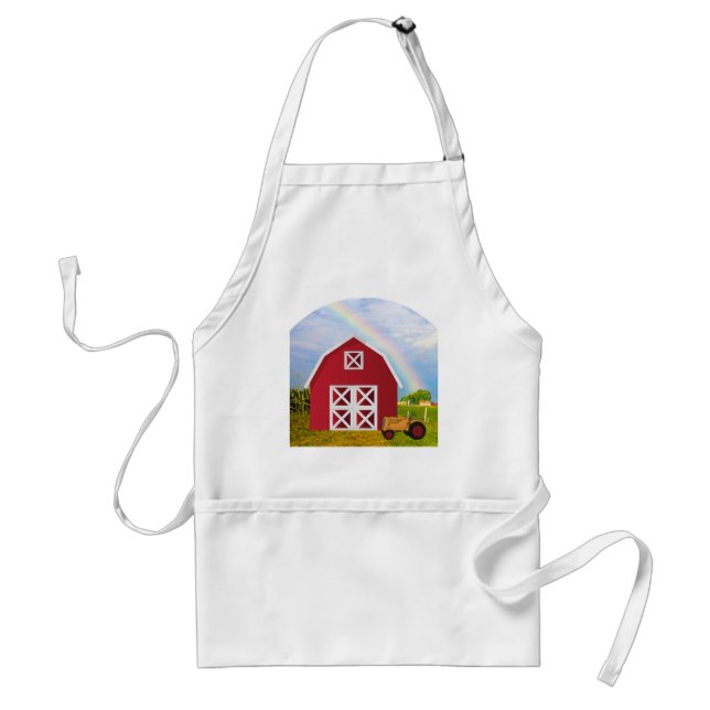 Add Your Name to Red Barn with Blue Sky Standard Apron (Front)