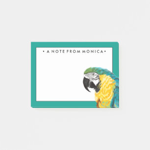 Add Your Name Tropical Parrot Bird Post-it Notes