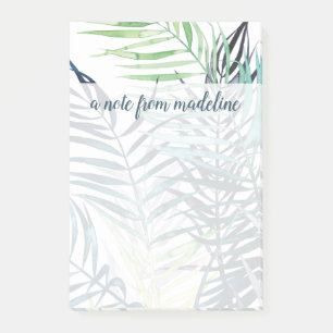 Add Your Name Twilight Palms - Tropical Leaves Post-it Notes