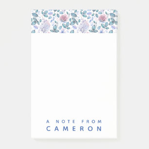 Add Your Name   Unicorn Crystals & Roses Post-it Notes