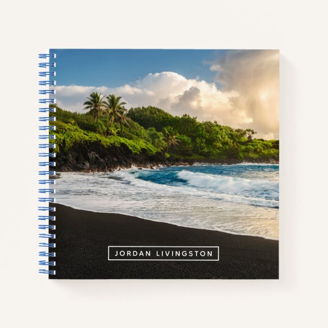 Add Your Name | Waianapanapa Beach Notebook (Front)