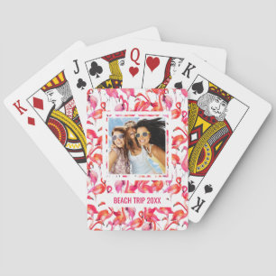 Add Your Name   Watercolor Flamingo In Watercolors Playing Cards