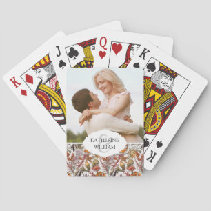 Add Your Name Watercolor Sea Life Pattern 2 Playing Cards