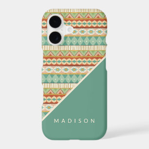 Add Your Name Watercolor Tribal Pattern