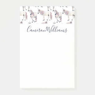 Add Your Name Watercolor Unicorn Fairy Tale Post-it Notes
