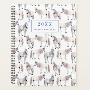 Add Your Name/Year Watercolor Unicorn Fairy Tale Planner