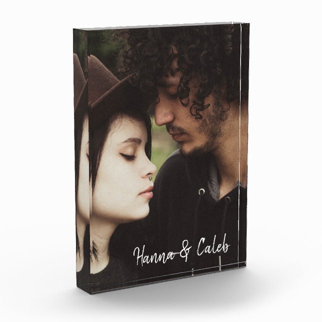 Add your Names to this Personalised Photo Block (Left)