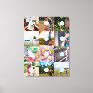 Add your own 12 Photos Customisable Canvas Print