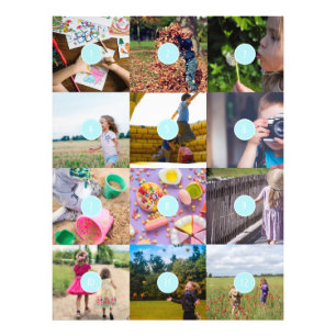 Add your own 12 Photos Customisable Card Photo Print