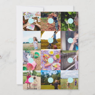 Add your own 12 Photos Customisable Postcard