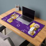 Add Your Own 4 Photographs and Text Personalised  Desk Mat<br><div class="desc">Create a Photo Personalised desk mat from Ricaso - add 4 photographs and text to this great circle and triangle patterned desk mat office accessory - a great addition to your home or office desk, keep your loved ones with you while you work, add photographs of your pets - the...</div>
