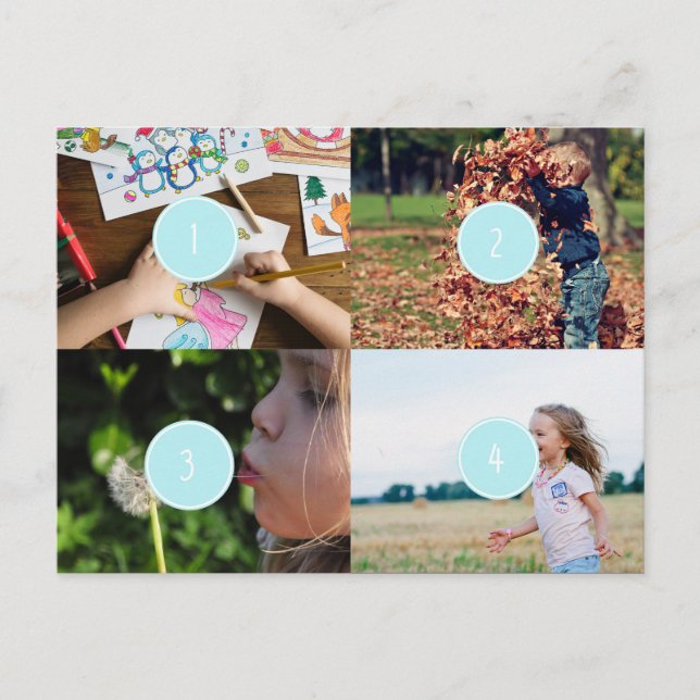 Add your own 4 Photos Customisable Card (Front)
