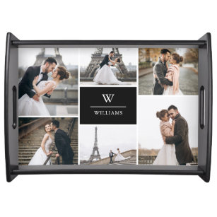 Add Your Own   6 Photo Gallery Personalised Serving Tray