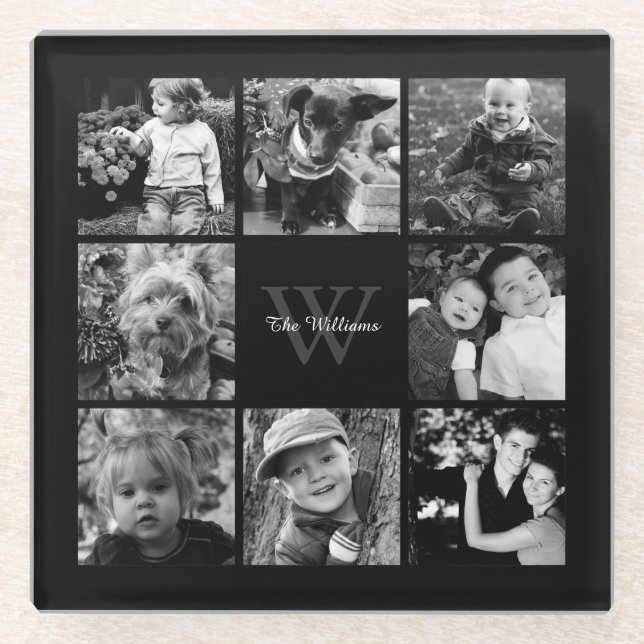 Add Your Own - 8 Picture Gallery Glass Coaster (Front)