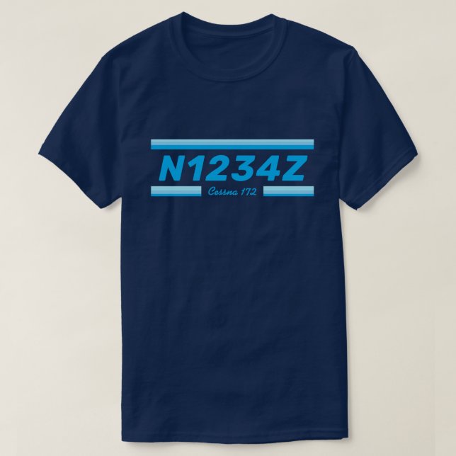 Add Your Own Aircraft Number T-Shirt (Design Front)