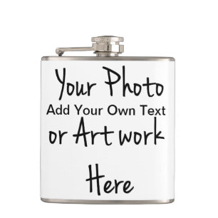 Add Your Own Art, Photo, Text Hip Flask