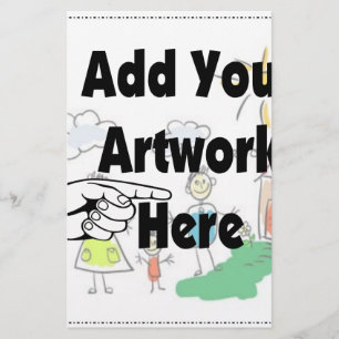 Add your own Artwork or Kid's Artwork for gifts Stationery