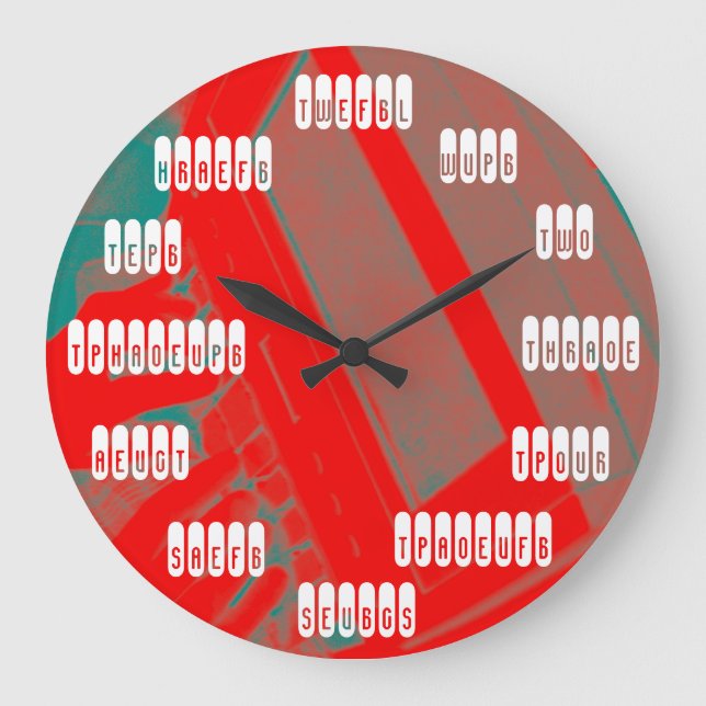 Add Your Own Background Court Reporter Clock (Front)