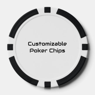 Add Your Own Black Colour Poker Chips