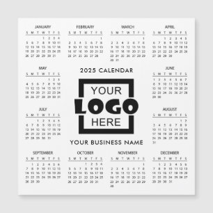 Add Your Own Business Logo 2025 Calendar   Magnet
