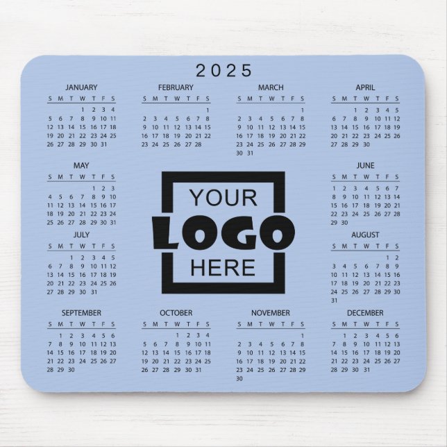 Add Your Own Business Logo 2025 Calendar Mouse Pad (Front)