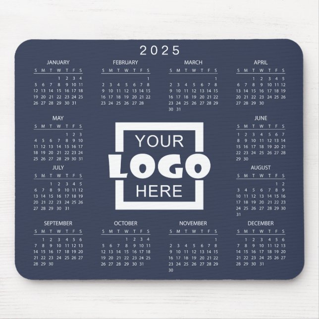 Add Your Own Business Logo 2025 Calendar Mouse Pad (Front)