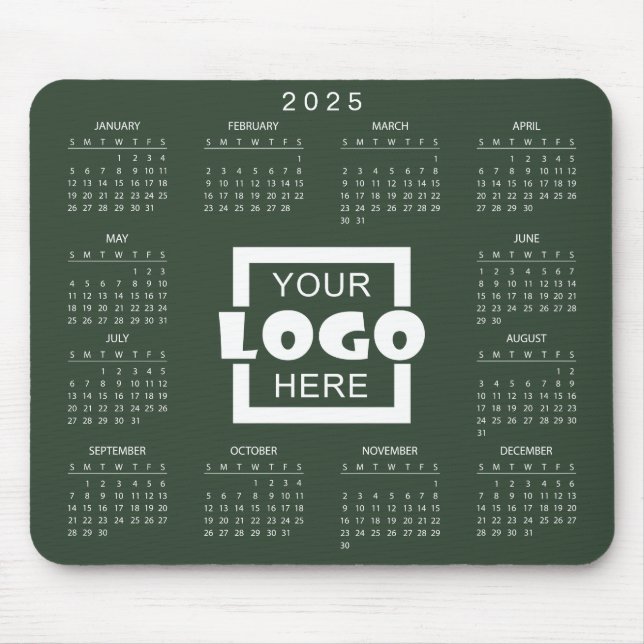 Add Your Own Business Logo 2025 Calendar Mouse Pad (Front)