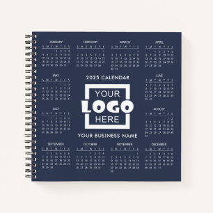 Add Your Own Business Logo 2025 Calendar Notebook