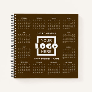 Add Your Own Business Logo 2025 Calendar Notebook
