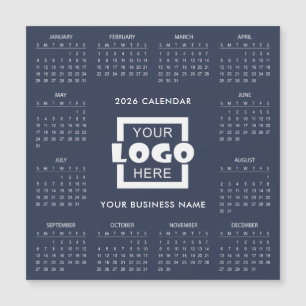 Add Your Own Business Logo 2026 Calendar   Magnet