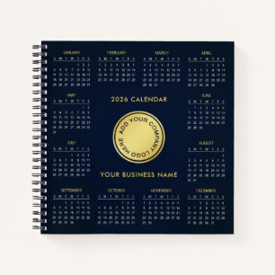 Add Your Own Business Logo 2026 Calendar Notebook