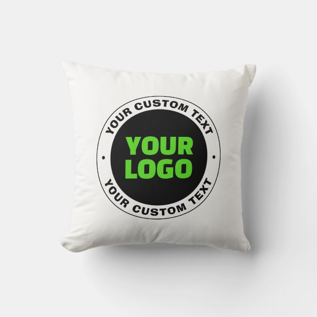 Add Your Own Business Logo or Uploaded Design Cushion (Front)