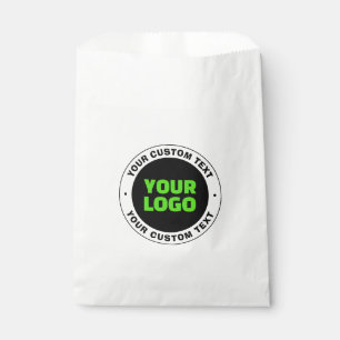 Add Your Own Business Logo or Uploaded Design Favour Bag