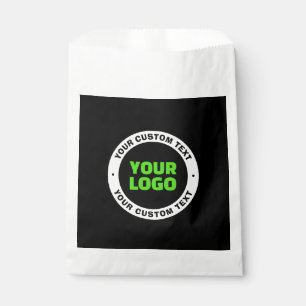 Add Your Own Business Logo or Uploaded Design Favour Bag