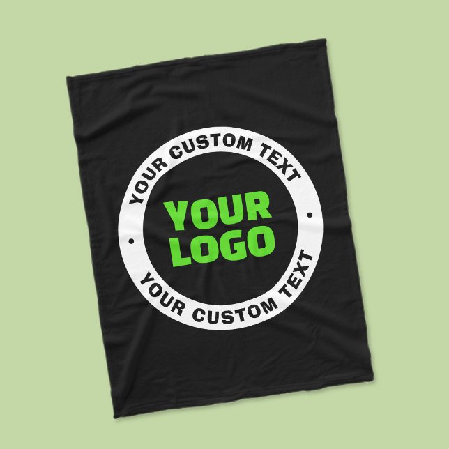 Add Your Own Business Logo or Uploaded Design Fleece Blanket (Creator Uploaded)