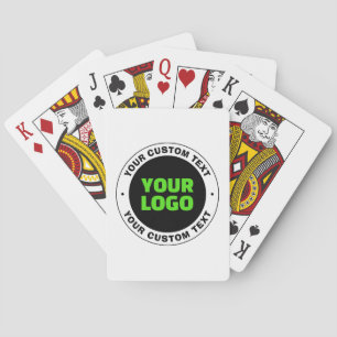 Add Your Own Business Logo or Uploaded Design Playing Cards