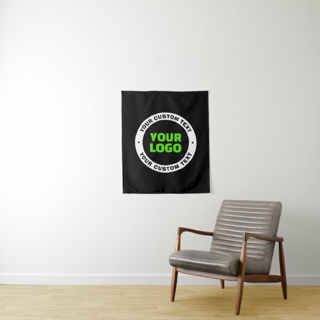 Add Your Own Business Logo or Uploaded Design Tapestry (In Situ)
