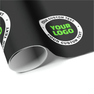Add Your Own Business Logo or Uploaded Design Wrapping Paper