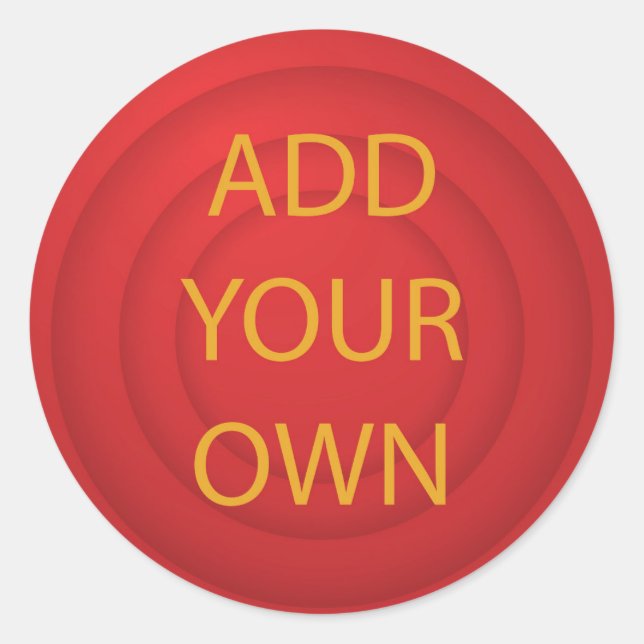 Add Your Own Classic Round Sticker (Front)