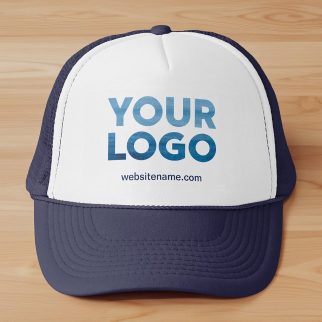 Add Your Own Company Logo and Website Trucker Hat (Add Your Own Company Logo and Website Trucker Hat, in situ)