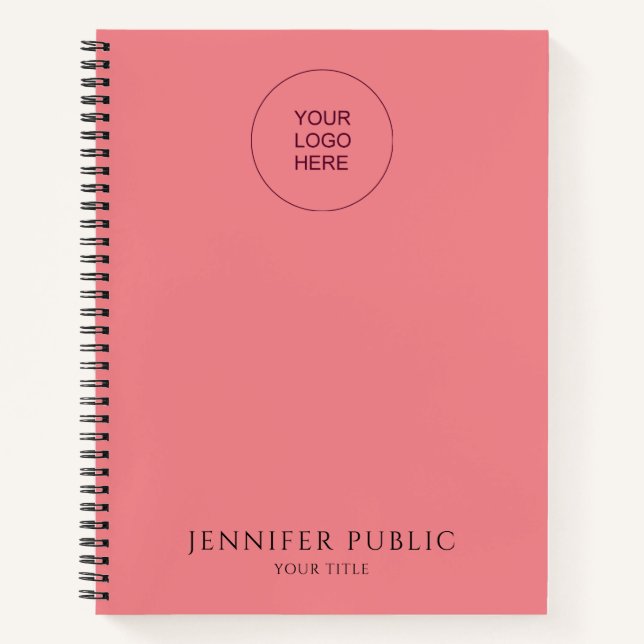 Add Your Own Company Logo Text Here Template Notebook (Front)