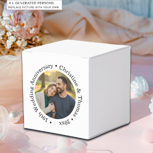 Add Your Own Couple Photo 10th Wedding Anniversary Favour Box