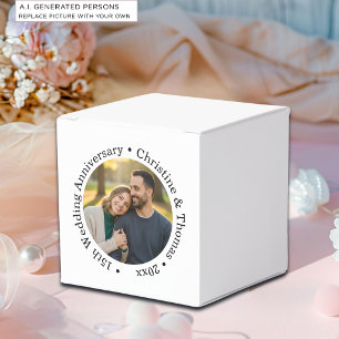 Add Your Own Couple Photo 15th Wedding Anniversary Favour Box
